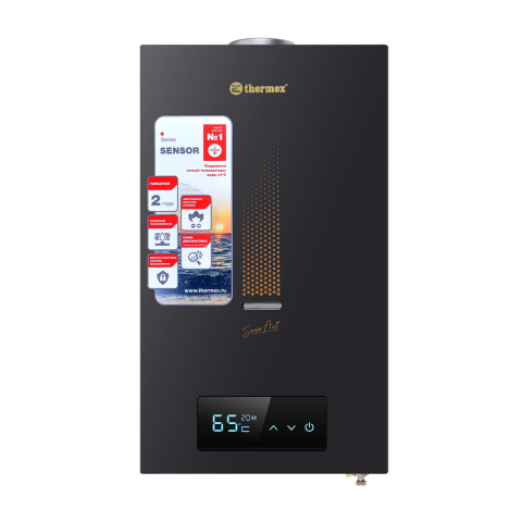 Газовая колонка THERMEX Sensor Art S 20 MD Black от сети 220В