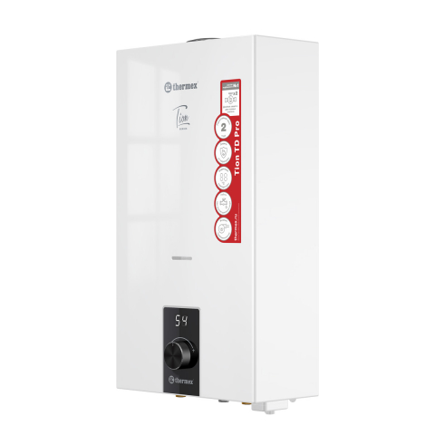 Газовая колонка THERMEX Tion PRO T 20 TD от сети 220В + дымоход в комплекте