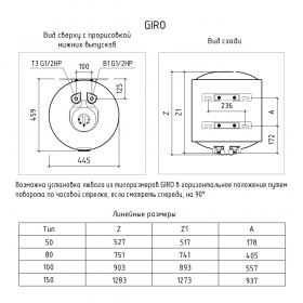 Водонагреватель круглый THERMEX Giro 50