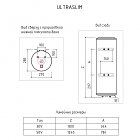 Водонагреватель круглый THERMEX UltraSlim IU 50 V вертикальный